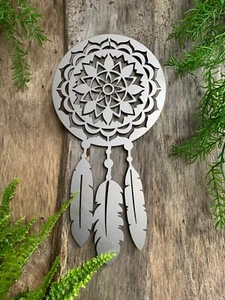 DREAMCATCHER STEEL WALL ART GARDEN HOME DECOR YOGA ZEN GIFT SMLL - Picture 1 of 3