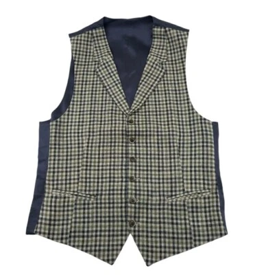 Chaleco Suit Supply E.Thomas Lana Lino Seda Hombre Talla 40R Foto 1 de 4