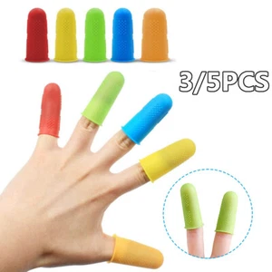 3/5pcs Silicone Finger Protector Sleeve Cover Anti-cut Heat Resistant Kitchen E - Picture 1 of 18