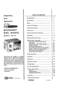 Assembly Manual for Heathkit GR-81 - Picture 1 of 1