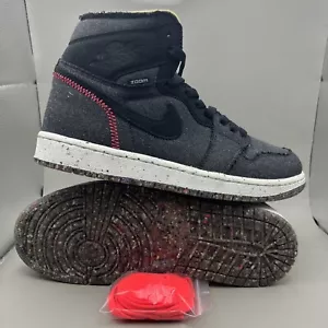 Air Jordan 1 Zoom High Crater Mens Basketball Shoes Sneakers Size 8.5M 10W Black - Picture 1 of 17