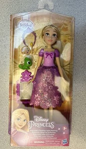 Disney Tangled Princess Rapunzel Blonde Doll Floating Lights Painting w/ Pascal - Picture 1 of 2