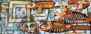 Pintura ORIGINAL ÓLEO lienzo surrealismo ARTE contemporáneo por Pronkin 2021 DIVINO - Imagen 1 de 10