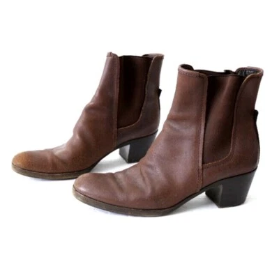 JIL SANDER Botas Pull On Cuero Marrón Talla 38 (US 8) Foto 1 de 4