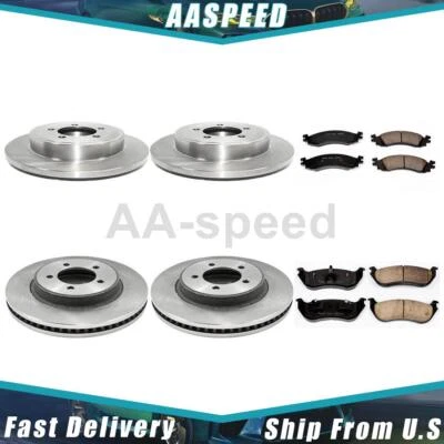 Pastillas de freno y rotores delanteros traseros izquierdo derecho para Ford Explorer 4,6 L 2007 2006 Foto 1 de 4