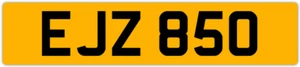 EJZ 850 E 3x3 DATELESS PRIVATE NUMBER PLATE EM EMM EMMA EVE EVA EUAN ERIC ELA ED - Picture 1 of 1