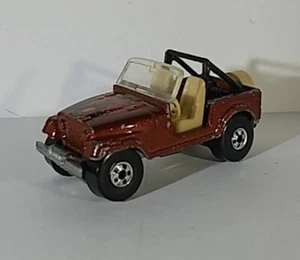 Hot Wheels #3259 Jeep CJ-7 Metal-flake Red/Brown Black-Wall 1983 (2 3/4") - Picture 1 of 13