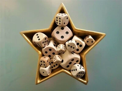 Wooden Dice - Six Sided Spot Dice - Various Sizes -  D6 RPG Made in UK Toy Game - Image 1 of 4