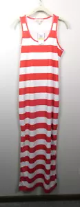 Michael Kors Dress Womens Medium Maxi Striped Red White Sleeveless Slits NEW NWT - Picture 1 of 9