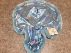 ¡NUEVO Build a Bear Golden Glistens Azul Estrellado Capa Remolino Accesorio Reno ¡En muy buen estado! - Imagen 1 de 4