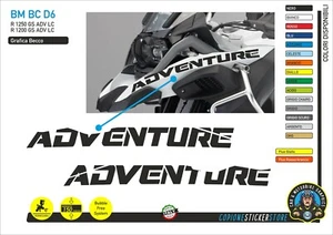 Adesivi Becco Parafango Moto BMW R 1200 1250 gs adventure LC monocromo BM BC D6 - Picture 1 of 1