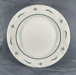 Longaberger Keramik gewebte Traditionen Erbe grün 7-1/4"" Salat Brotteller - Bild 1 von 9