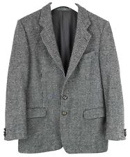 HARRIS TWEED Blazer Men's (UK) 42 Notch Lapel Wool Patterned 2 Buttons