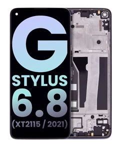 Assemblage LCD + cadre pour Motorola Moto G Stylus 6,8" (XT2115/2021) (Noir Aurora) - Photo 1 sur 8