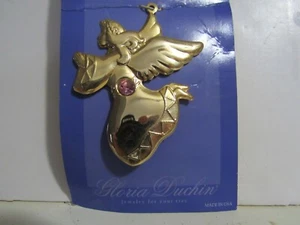 Angel October Rhodalite color Birthstone ornament Gloria Duchin - Picture 1 of 6