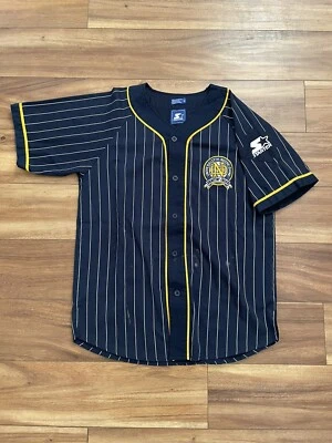 Camiseta deportiva de béisbol de colección Starter años 90 Notre Dame lucha irlandesa NCAA a rayas mediana Foto 1 de 4