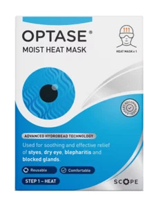 Optase Heated Eye Mask Allergy Relief Advance Hydrobead Microwaveable - Picture 1 of 2