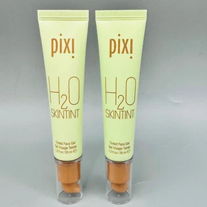 Pixi by Petra H2O SkinTint Tinted Face Gel Foundation NUTMEG 2PK x 1.2 fl oz - Picture 1 of 3