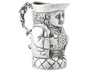 Антикварный немецкий кувшин Тоби из чистого серебра, 1904 - Изображение 1 из 4