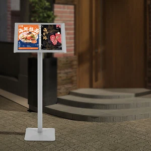 Standing Page Flip Menu Display Rack Ring Binder Stand Floor Standing Menu Stand - Picture 1 of 10