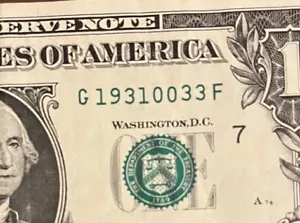 3/3/1931 Birthday / Anniversary Date Note March 3rd 1931 $1 Dollar Bill - Picture 1 of 4