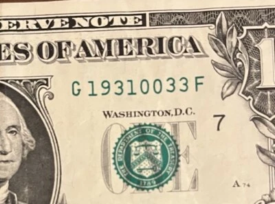 3/3/1931 Birthday / Anniversary Date Note March 3rd 1931 $1 Dollar Bill - Image 1 of 4