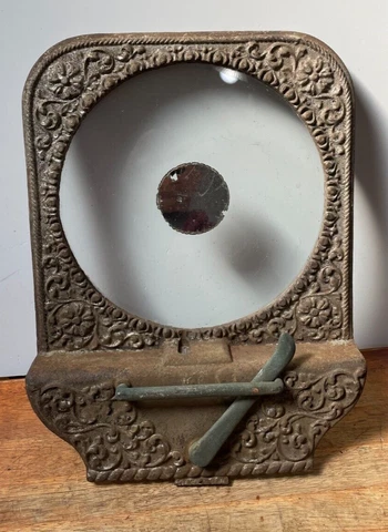 Antique Cast Iron Fireplace/Stove Cover with Glass Plate??  16" x 12" Cover