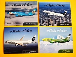 Tarjetas comerciales de ALASKA AIRLINES 4 tarjetas Timbers Jet 737-400 -700 -800 -900 - Imagen 1 de 2
