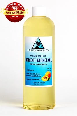 H&B OILS CENTER APRICOT KERNEL OIL REFINED ORGANIC CARRIER COLD PRESSED 100% PURE 32 OZ