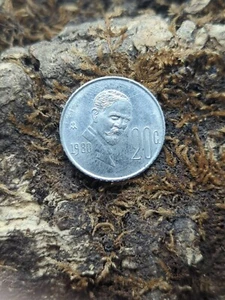 Mexico Mint Error Coin 20 Centavos 1980 Uniface Strike Mint Error #4 - Picture 1 of 2