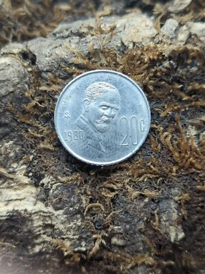 Mexico Mint Error Coin 20 Centavos 1980 Uniface Strike Mint Error #4 - Image 1 of 2