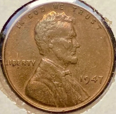 1947 Lincoln Wheat Penny - DDO FS-101 - Red - Doubled Die Obverse - Image 1 of 4