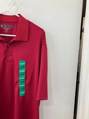 Pebble Beach Performance burgundy Skycrest Homes  polo Shirt men's  XL  NWT - Image 1 of 3