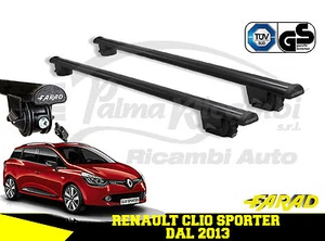 IRON120+SM02 BARRE PORTATUTTO FARAD NERE RENAULT CLIO SPORTER DAL 2013 - Imagen 1 de 1