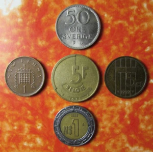 Lot WORLD COINS (1974 - 1993) *Britain/UK *Belgium *SWEDEN *Mexico *NETHERLANDS - Bild 1 von 7