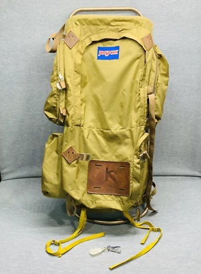 Mochila JANSPORT VINTAGE AÑOS 70 - Marco externo de aluminio tostado Senderismo Camping con llave Foto 1 de 4