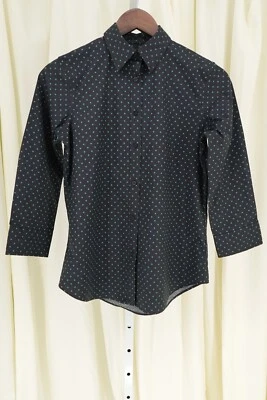 Camisa de mujer Lauren Ralph Lauren elástica sin planchar a lunares manga larga talla S Foto 1 de 4