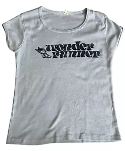 VINTAGE 1970s WONDER RUNNER XSMALL LIGHT BLUE TSHIRT - Picture 1 of 9