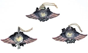 US ARMY Christmas Ornaments Eagle Wings Polyresin New 6x3 1/2 inch - Picture 1 of 7