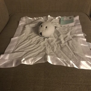 Aden & Anais Gray Bunny Lovey Rabbit White Trim Unisex Security Blanket Muslin - Picture 1 of 10