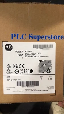 NEW Allen-Bradley 22A-B4P5N104 PowerFlex 4 0.75 kW 1 HP AC Drive 22AB4P5N104 - Image 1 of 3