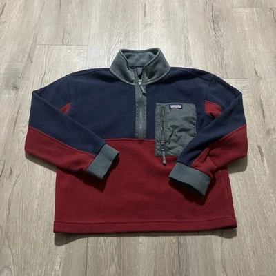 Patagonia Kids Boy’s Red Quarter-Zip Sweater Size M (10) - Image 1 of 4