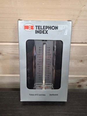 WEB Telephone Index Black 560D Refillable 870 Entries Vintage Desktop Retro - Image 1 of 4