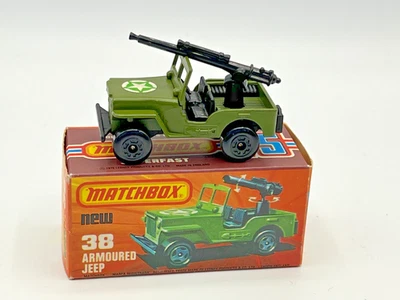 Jeep blindado militar superrápido Matchbox 1976-80 Nº38c sin usar, en caja Foto 1 de 4