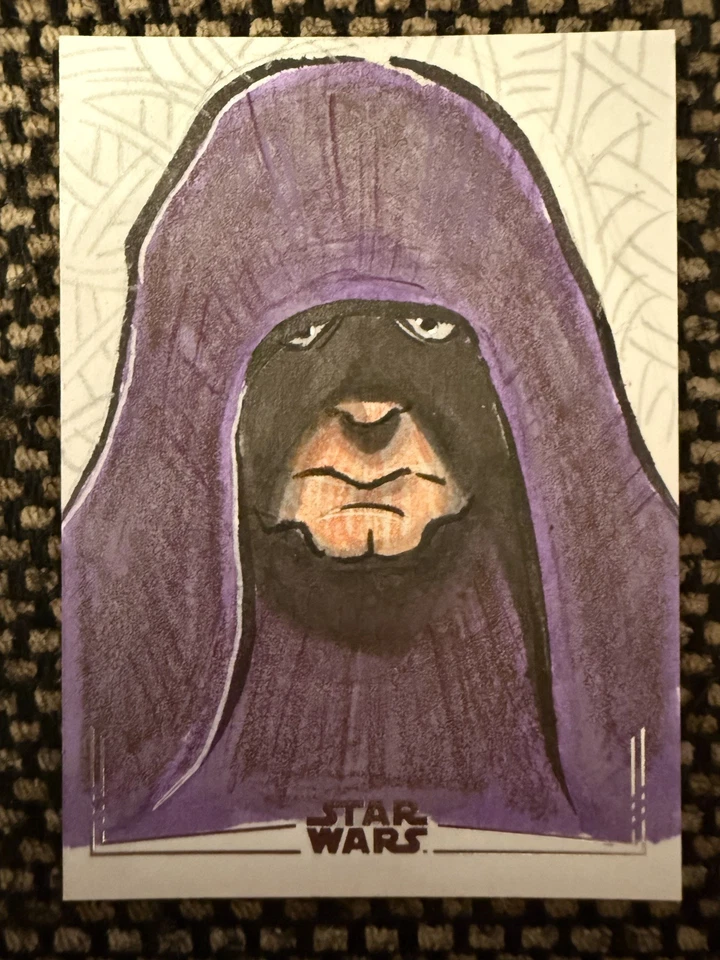 2024 Topps Star Wars Galaxy Chrome Palpatine SKETCH #1/1 El Smetcho - Imagem 1 de 2