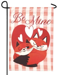 Bandiera da giardino con applique stampata Be Mine Fox - Foto 1 di 1