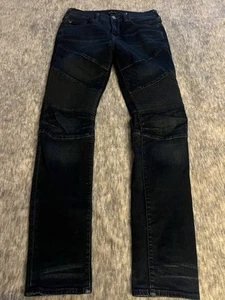 True Religion Rocco Relaxed Skinny Motto Biker Jeans Gr. 30 - Bild 1 von 5