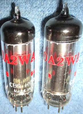 2 tubos de vacío para radios de comunicaciones NOS CBS Hytron USN 0A2WA Foto 1 de 4
