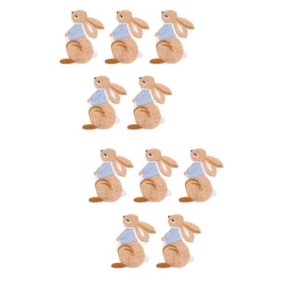  2 Pack Embroidered Clothes Kids Patches for Clothing Bunny Rabbit Applique - Image 1 of 4