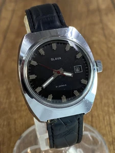 Rare Vintage Slava Balck 21j mechanical Soviet Era mens watch USSR - Picture 1 of 23